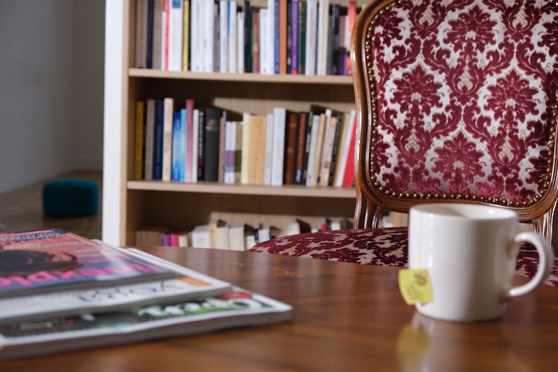 coin salon pour la lecture et discussion